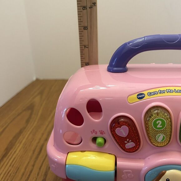 VTech Care For Me Learning Pet Carrier, Pink. Lights Sounds Interactive w/Dog - Picture 14 of 16